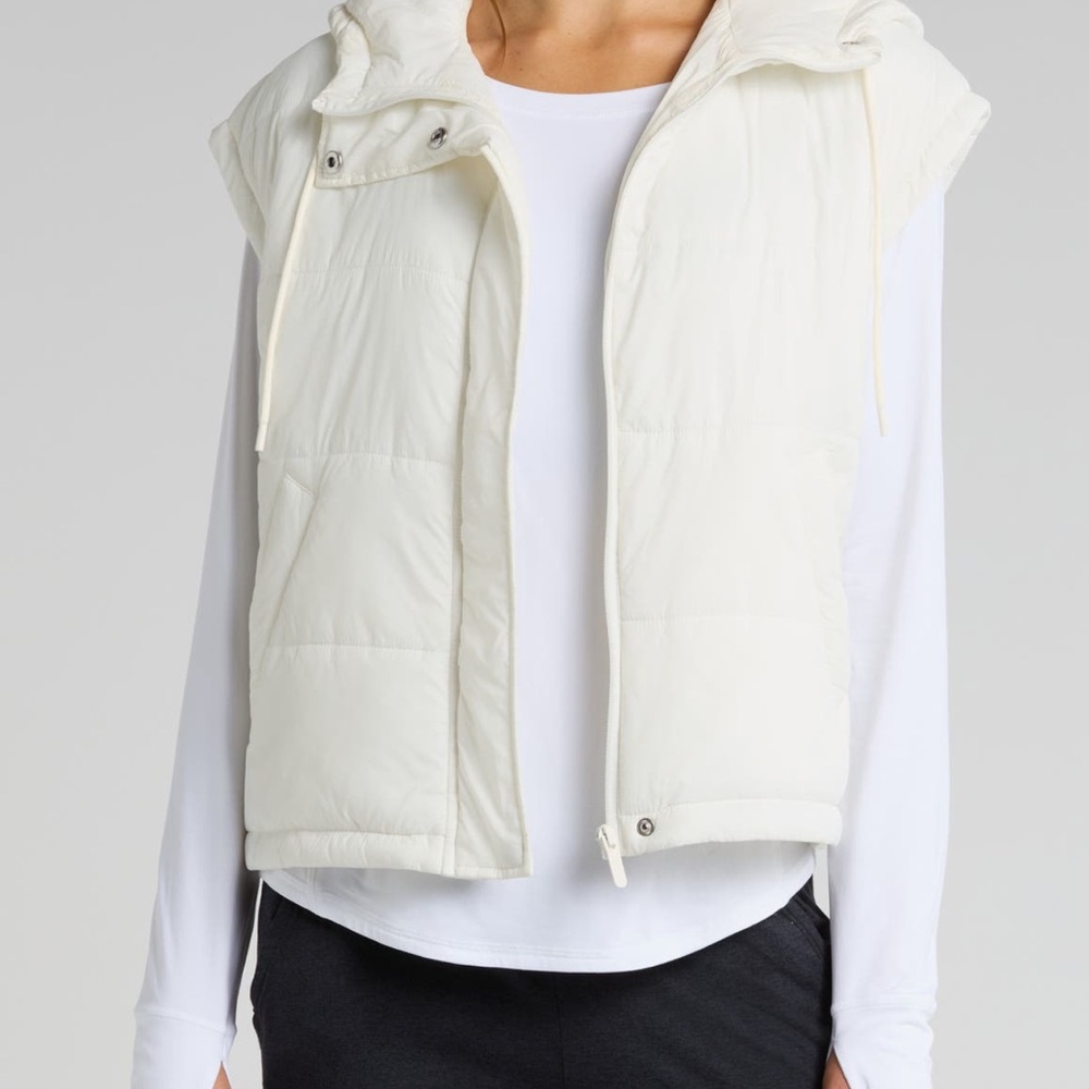 Zella White Puffer Vest